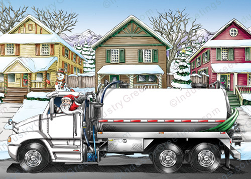 Septic Truck Christmas Card