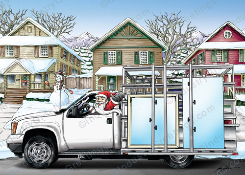 Glass Business Christmas Card