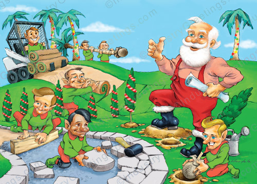 Landscape Design Holiday Card