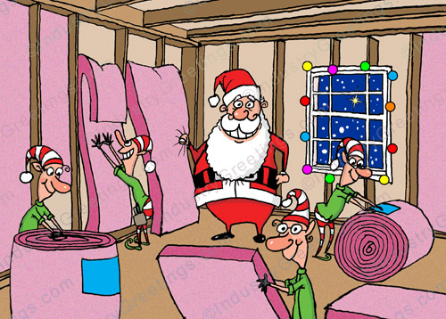 Insulation Installation Christmas Card
