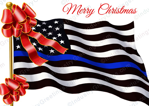 Blue Lives Matter Holiday Card