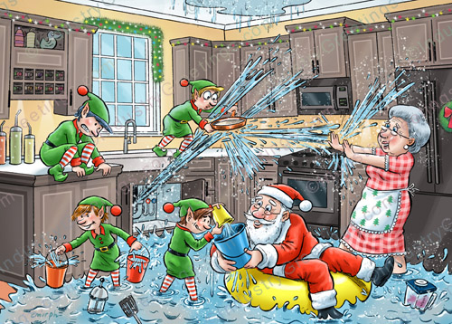 Funny Plumbing Christmas Card