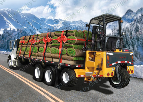 Sod Farm Delivery Christmas Card