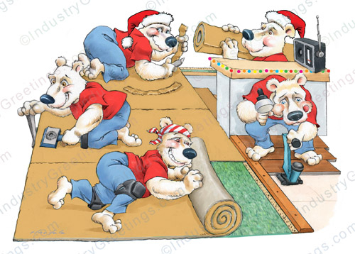 Carpet and Flooring Holiday Card