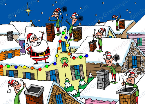 Chimney Sweep Christmas Card