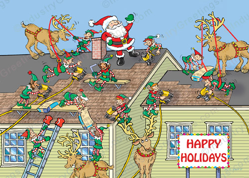 Roofing Company Holiday Card