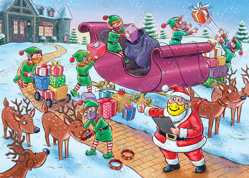 Covid Masks Christmas Card