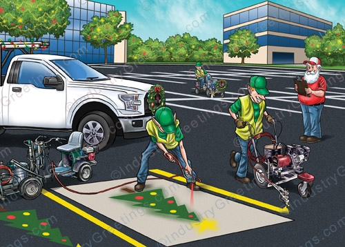 Pavement Marking Christmas Card
