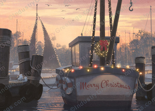 Boat Harbor Christmas Card