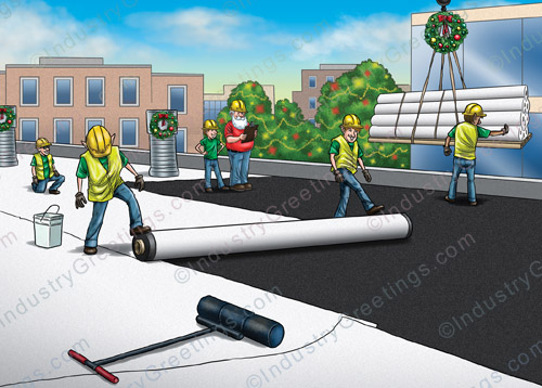 Roofing Contractor Christmas Card