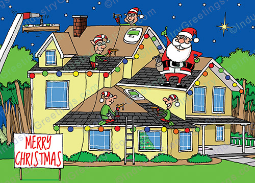 Residential Roofer Christmas Card
