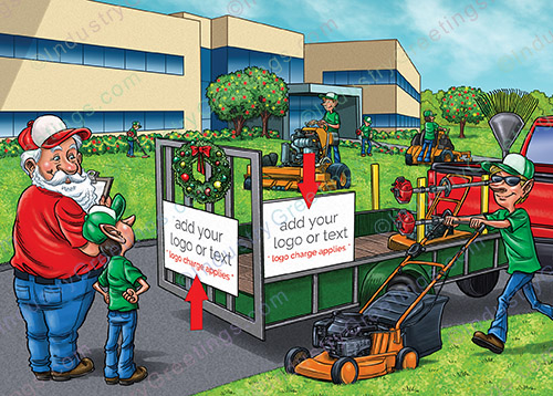 Lawncare Logo Christmas Card