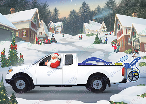 Pool Care Truck Christmas Card