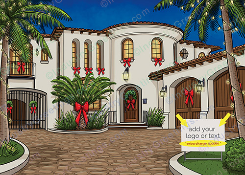Luxury Home Sign Christmas Card
