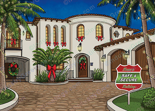 Home Security System Christmas Card