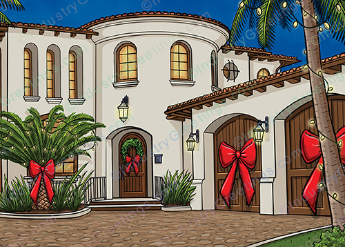 Residential Garage Door Holiday Card