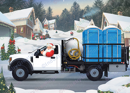 Blue Portables Christmas Card