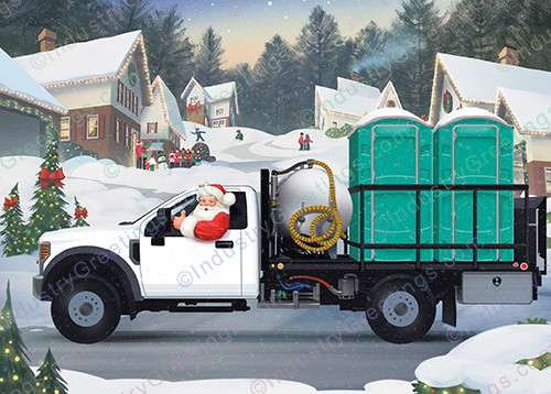 Teal Portables Christmas Card