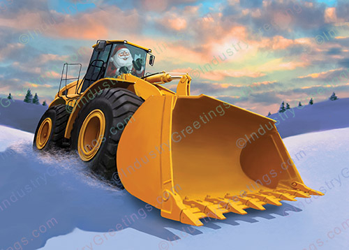 Wheel Loader Christmas Card