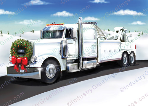 Big Rig Towing Christmas Card