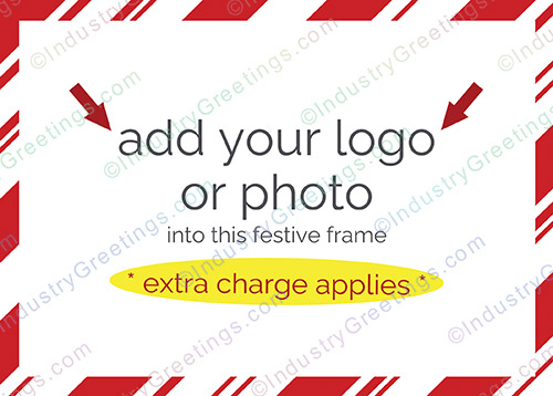 Candy Cane Frame Christmas Card