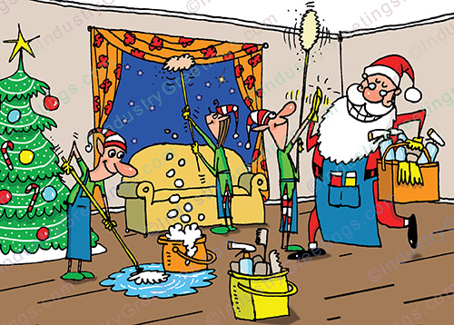 Cleaning Business Christmas Card