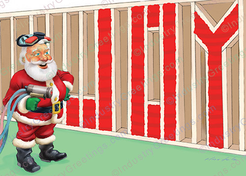 Spray Foam Insulation Christmas Card