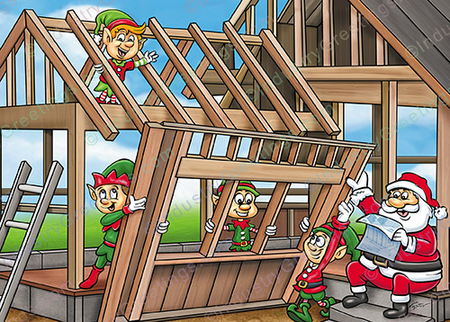 Room Addition Christmas Card
