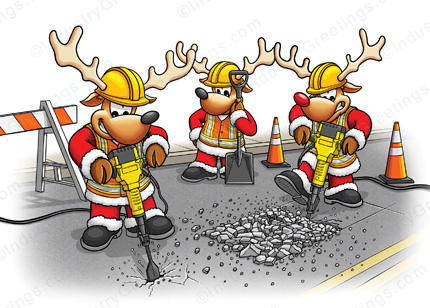 Concrete Demolition Christmas Card