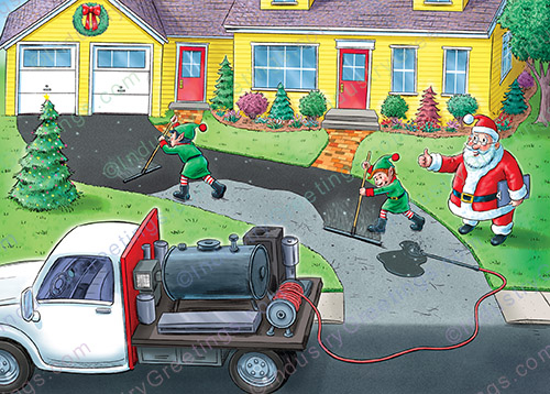 Asphalt Slurry Seal Christmas Card