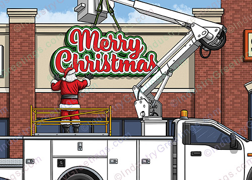 Sign Business Christmas Card