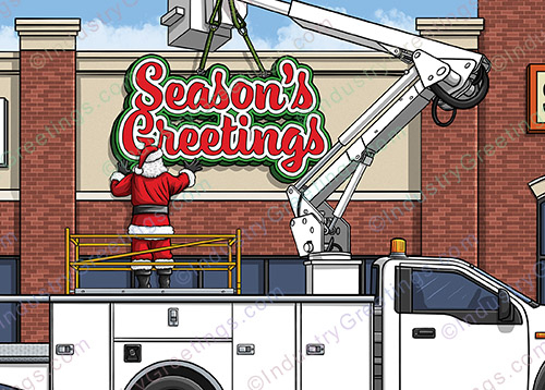 Sign Business Holiday Card