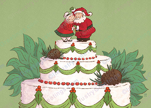 Wedding Cake Christmas Card