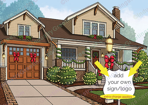 Home Alarm Sign Logo Christmas Card