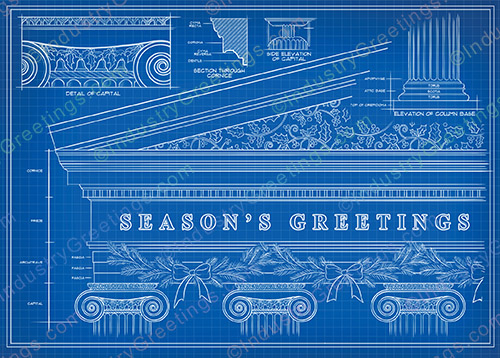 Architectural Drawing Christmas Card