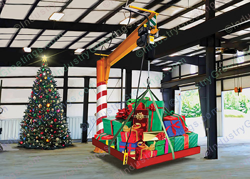Overhead Crane Christmas Card