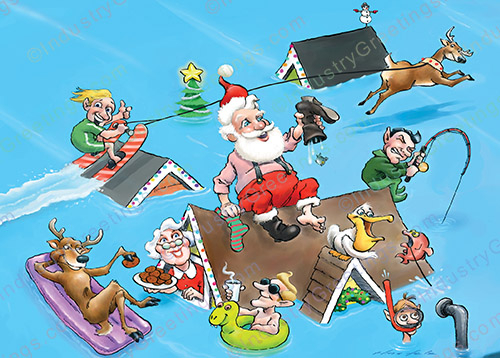 Home Flood Christmas Card