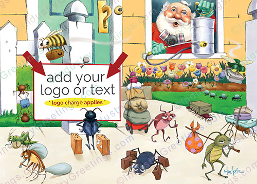 Pest Service Sign Christmas Card