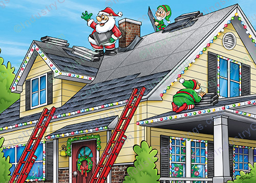 Roofing Business Christmas Card