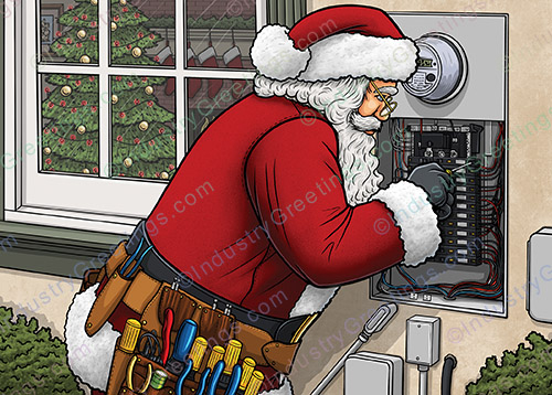 Electrician Company Christmas Card