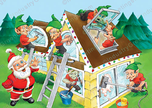 Professional Window Clean Holiday Card