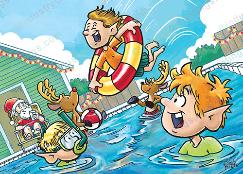 Best Pool Service Christmas Card
