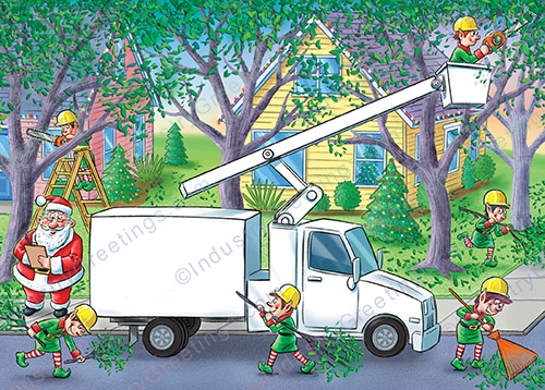 Tree Service Company Christmas Card
