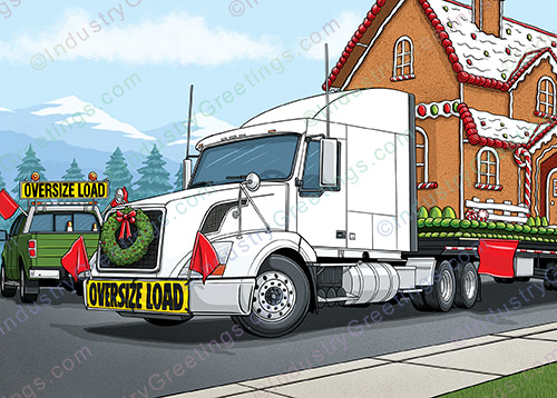 Oversize Trucking Christmas Card