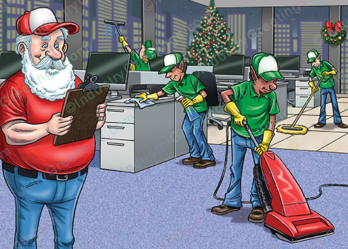 Office Janitorial Christmas Card