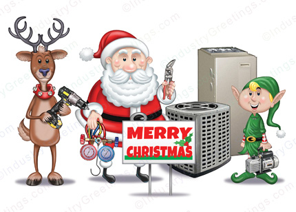 Heating and Air Service Christmas Card