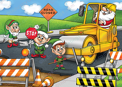 Paving Business Christmas Card