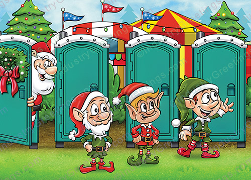 Teal Portable Business Christmas Card