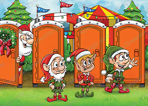 Orange Portable Business Christmas Card