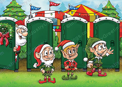 Orange Portable Business Christmas Card